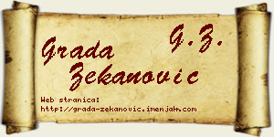 Grada Zekanović vizit kartica